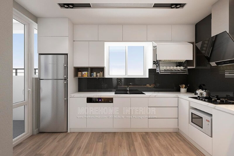 Mẫu tủ bếp gỗ công nghiệp đẹp và ấn tượng Tủ bếp gỗ công nghiệp
