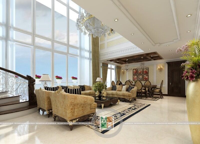 Thiết kế nội thất căn hộ chung cư Duplex Mandarin đẹp mang đến cho gia chủ cảm giác thoải mái, đẳng cấp.