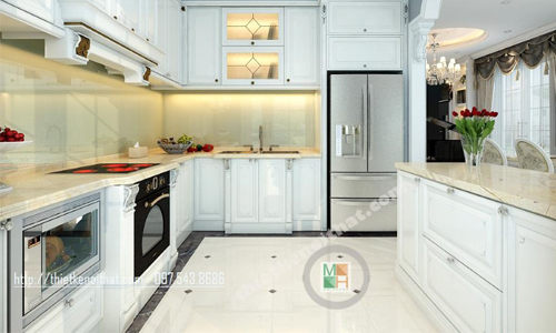 Mẫu thiết kế nội thất gỗ sồi tại chung cư Meco Trường Chinh